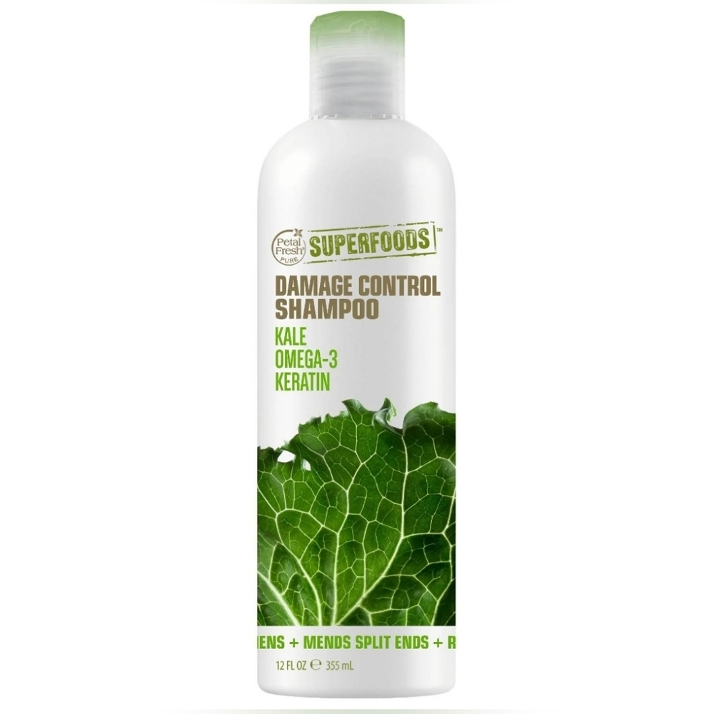 Petal Fresh Superfoods Damage Control Shampoo- Keratin, Kale, Omega 3 BNIB 12fl